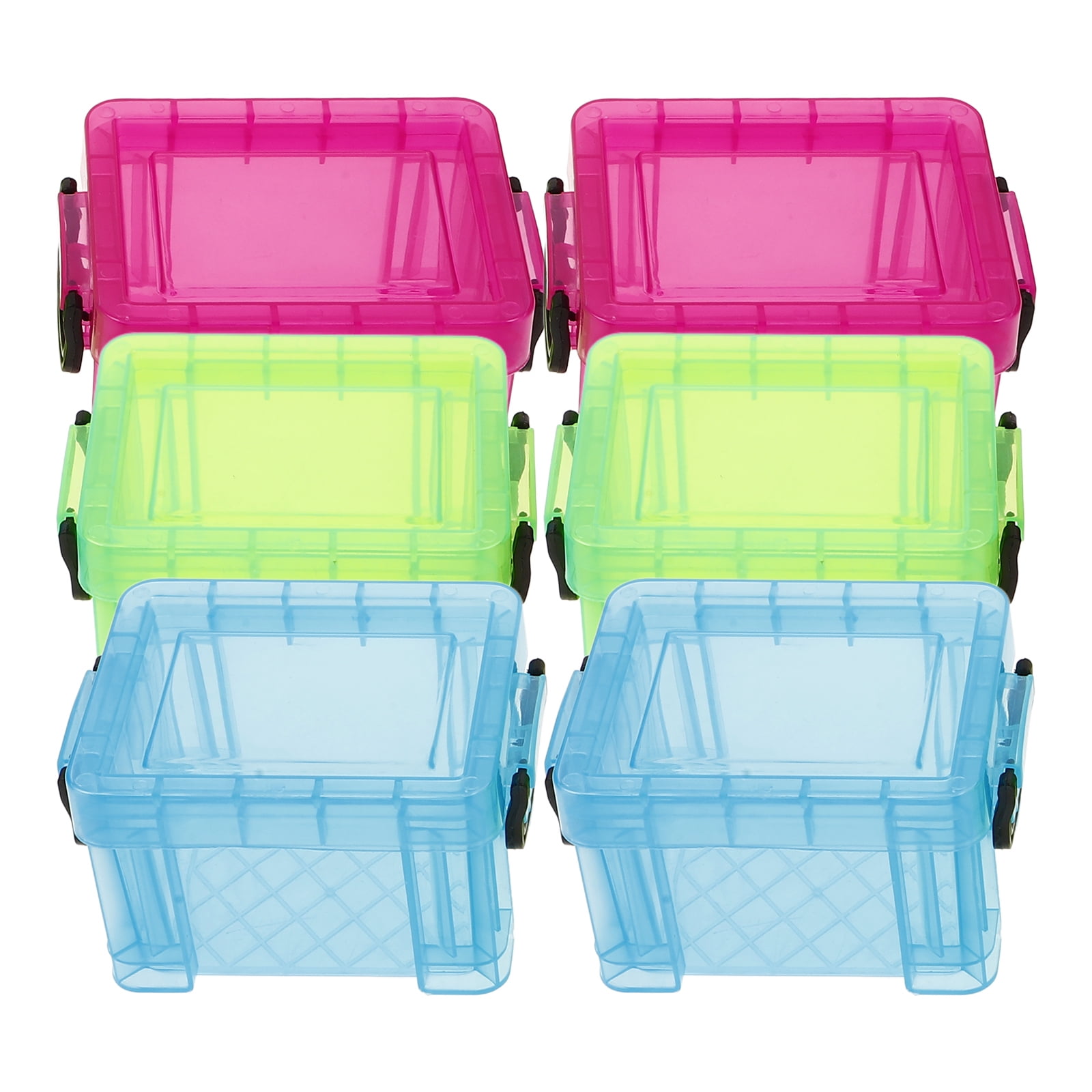 FRCOLOR 18 Pcs  Plastic Storage Boxes with Lid Small Bead Organizer Box for Jewelry Earring Art Craft