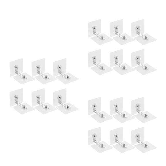 FRCOLOR 18 pcs Heavy Duty Furniture Anchors To Wall For Baby Proofing Anti Tip Furniture Anchors Adhesive Shelf Brackets For Securing Bookshelves Cabinets Dressers