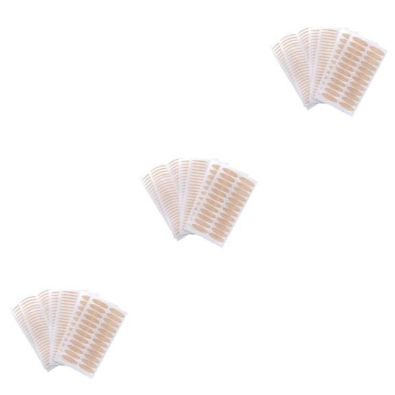 FRCOLOR 180 Sheets of Mesh Lace Double Eyelid Stickers Traceless Invisible Double Eyelid Pastes for Women Ladies (Fine Strips Pattern Round Pattern Olive Pattern 20 Sheets Each)