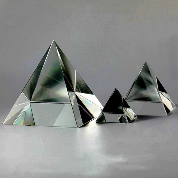 FRCOLOR 1PC 40mm Optical Glass Pyramid Prism for Optics Experiments and Refraction Research