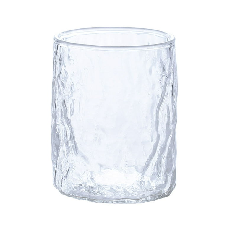 1pc Glass Cup, Daily Clear Textured Water Cup For Home