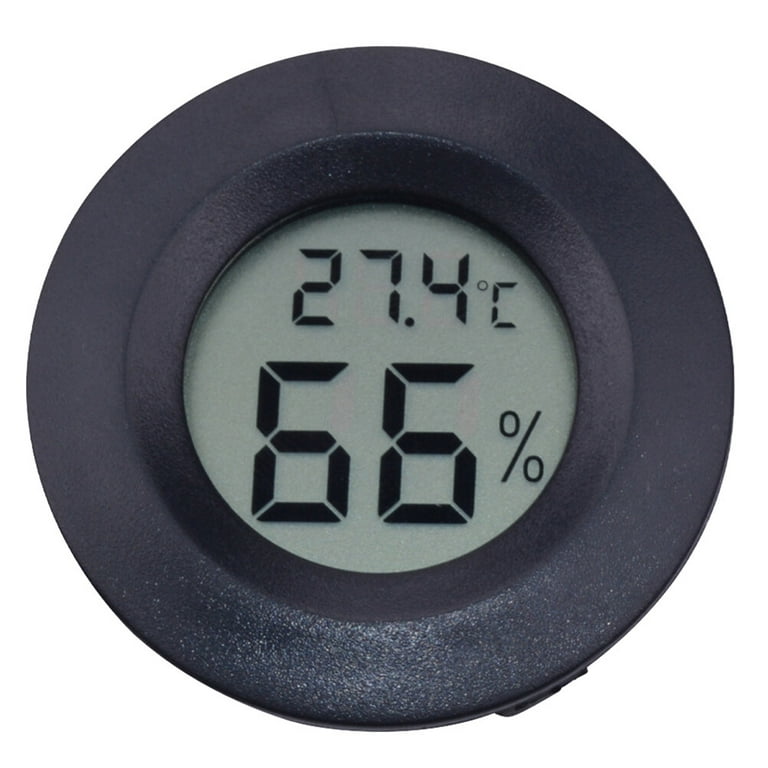 FRCOLOR 1PC Round Digital Hygrometer Thermometer Embedded