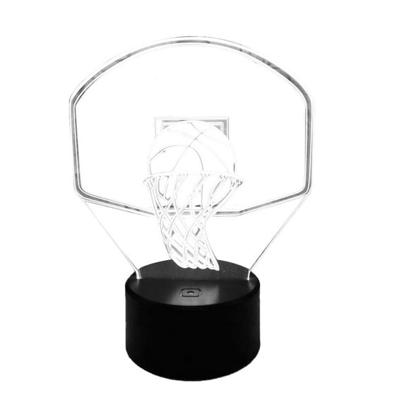 FRCOLOR 1Pack 3D Basketball Shaped Picture Lamp with Colour Changing Feature for Indoor Areas