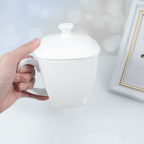 FRCOLOR 1Pack Cup White Bone China Heat Resistant for Family and Friends