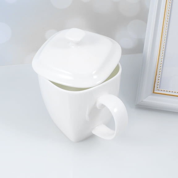 FRCOLOR 1Pack Cup White Bone China Large for Family and Friends Birthday Gift