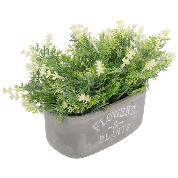 FRCOLOR 1Pack Household Fake Bonsai Lavender Potted Bonsai with Material for Decor