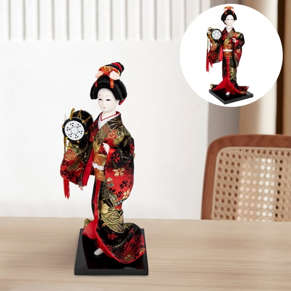 FRCOLOR 1Pack Japan Figurine Kimono Doll Cloth Decoration Home Decor Indoor Decoration