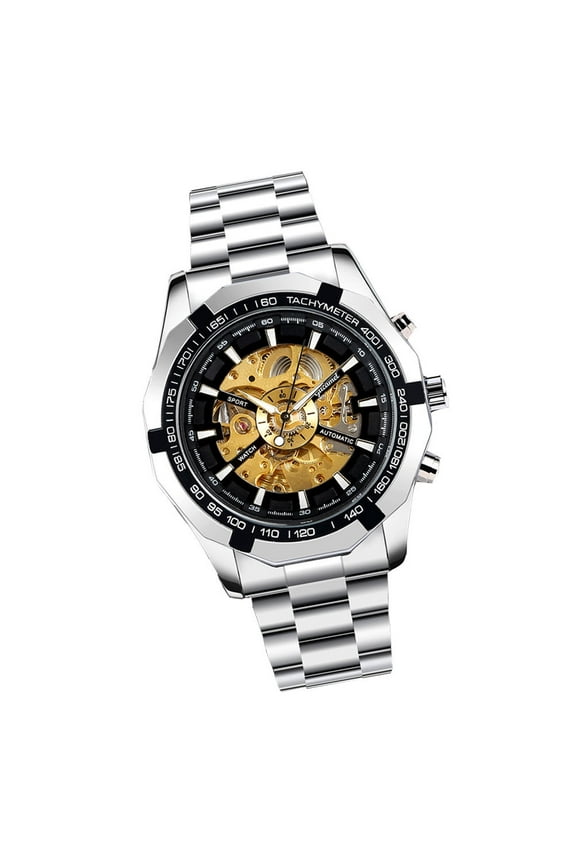 1Pc Casual Fashion Watch Mechanical Skeleton Watch Luminous Watch for Men