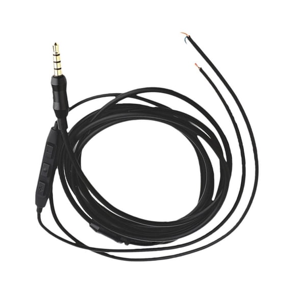 FRCOLOR 1Pc DIY 1.5M Semi-finished Headphone Wire with Volume Control Function Headphone Cable Compatible for iPhone Phone