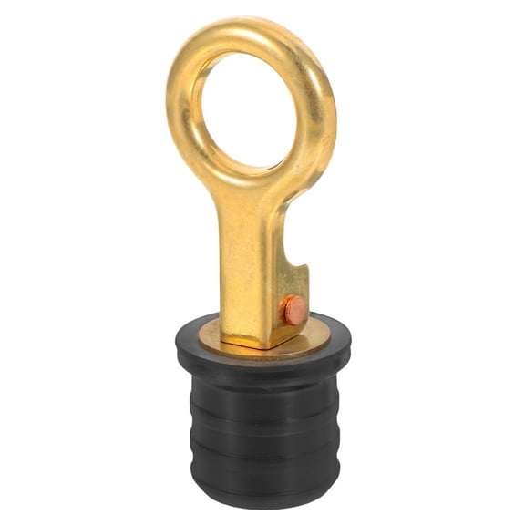FRCOLOR 1Pc Drain Plug Durable Ship Scupper Stopper Boat Drain Hole Plug (Golden)