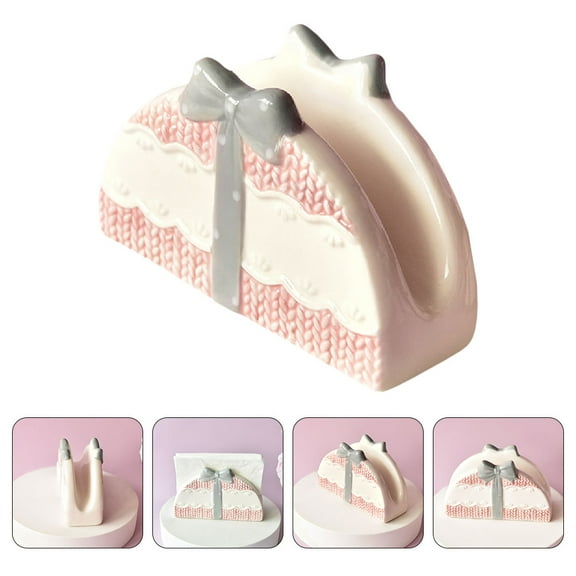 FRCOLOR 1Pc Exquisite Napkin Holder Ceramic Napkin Holder Kitchen Napkin Holder Pink