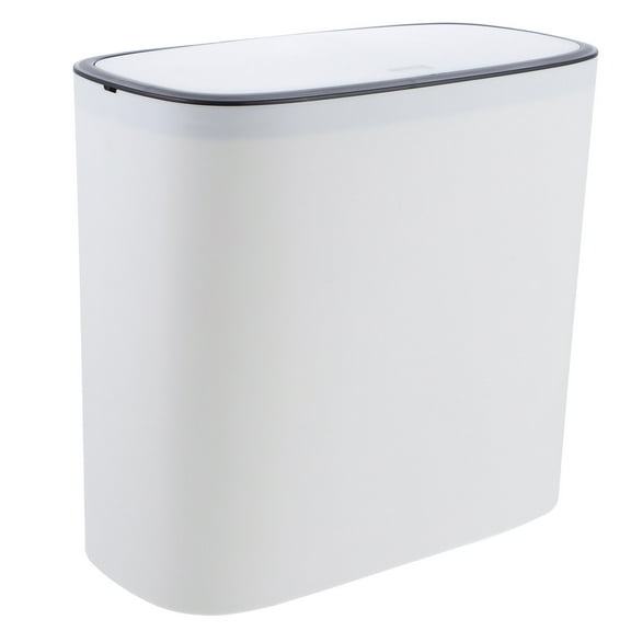 FRCOLOR 1Pc Household Narrow Trash Can Push-type Trash Bin Kitchen Trash Bin with Lid