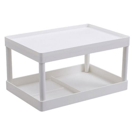 FRCOLOR 1Pc Office Desktop Storage Rack Home Storage Shelf Tabletop Storage Rack (White),1.5"X0.98"X0.79"