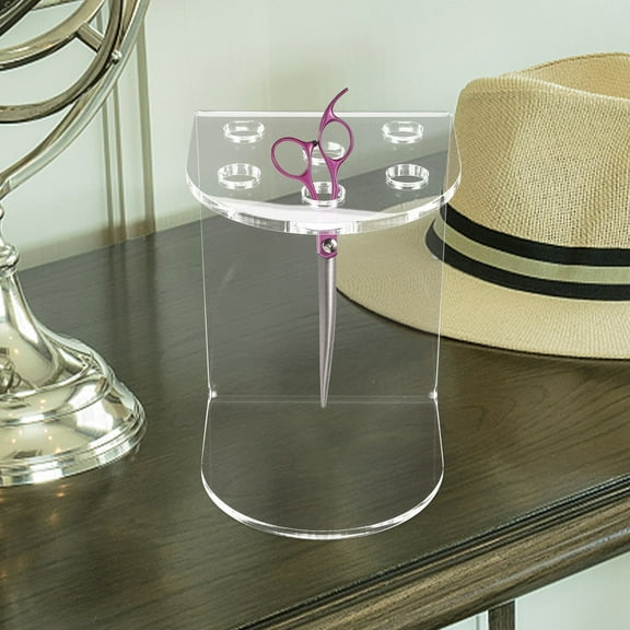 FRCOLOR 1Pcs Clear Acrylic Rectangular Scissors Organizer for Hairdressing and Pet Grooming