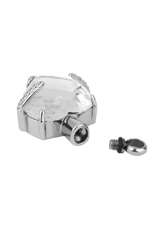 1Pcs Elegant Heart Shape Crystal Pendant Necklace Keepsake for Memorial Services