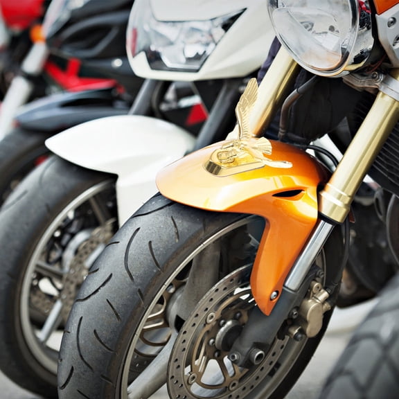 FRCOLOR 1Pc Golden Motorcycle Emblems Zinc Alloy Eagle Badge Front Decoration for Universal Bike Fit