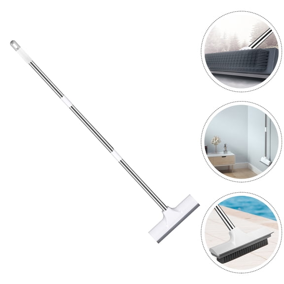 FRCOLOR 1Pcs Multi Color Scrub Brush with Long Handle for Deck and Bathtub 124x9in