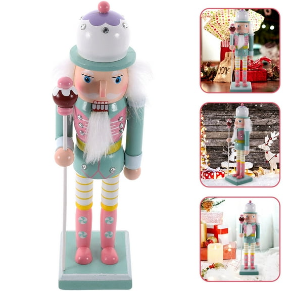 FRCOLOR 1Pcs Nutcracker Soldier Shape Ornament Green Color Synthetic Material for