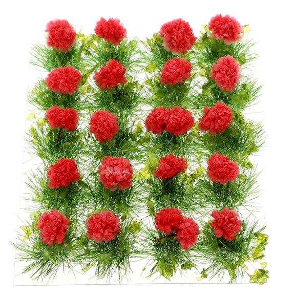 FRCOLOR 1Pcs Small Simulation Flowers Decorative Micro Landscape in Red Nylon for Themed Places