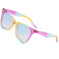 thumbnail image 1 of FRCOLOR 1Pcs Sunglasses Sets with UV Protection and Fashion Accessory in Rainbow Color 15x14.5cm, 1 of 8