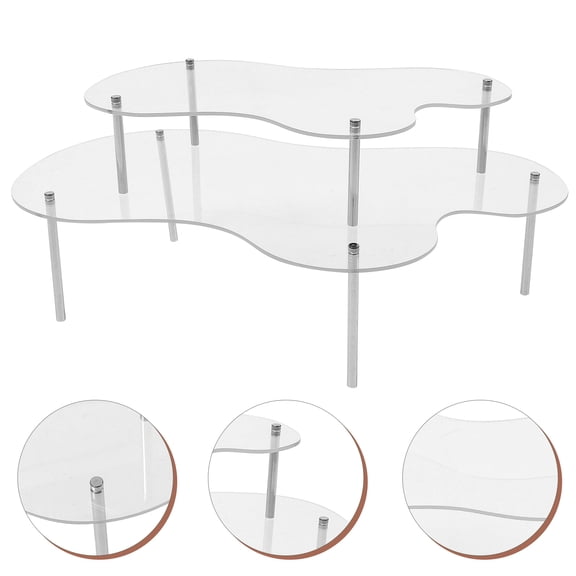 FRCOLOR 1Set Cupcake Platter Tiered Round Acrylic Cake Tier For Graduation Event