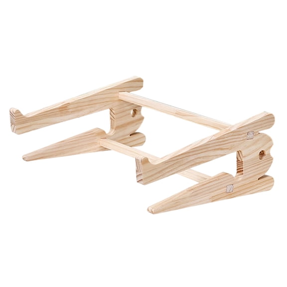 TAILTOSS Khaki Wood Computer Riser Stand for Home Use 1Pcs