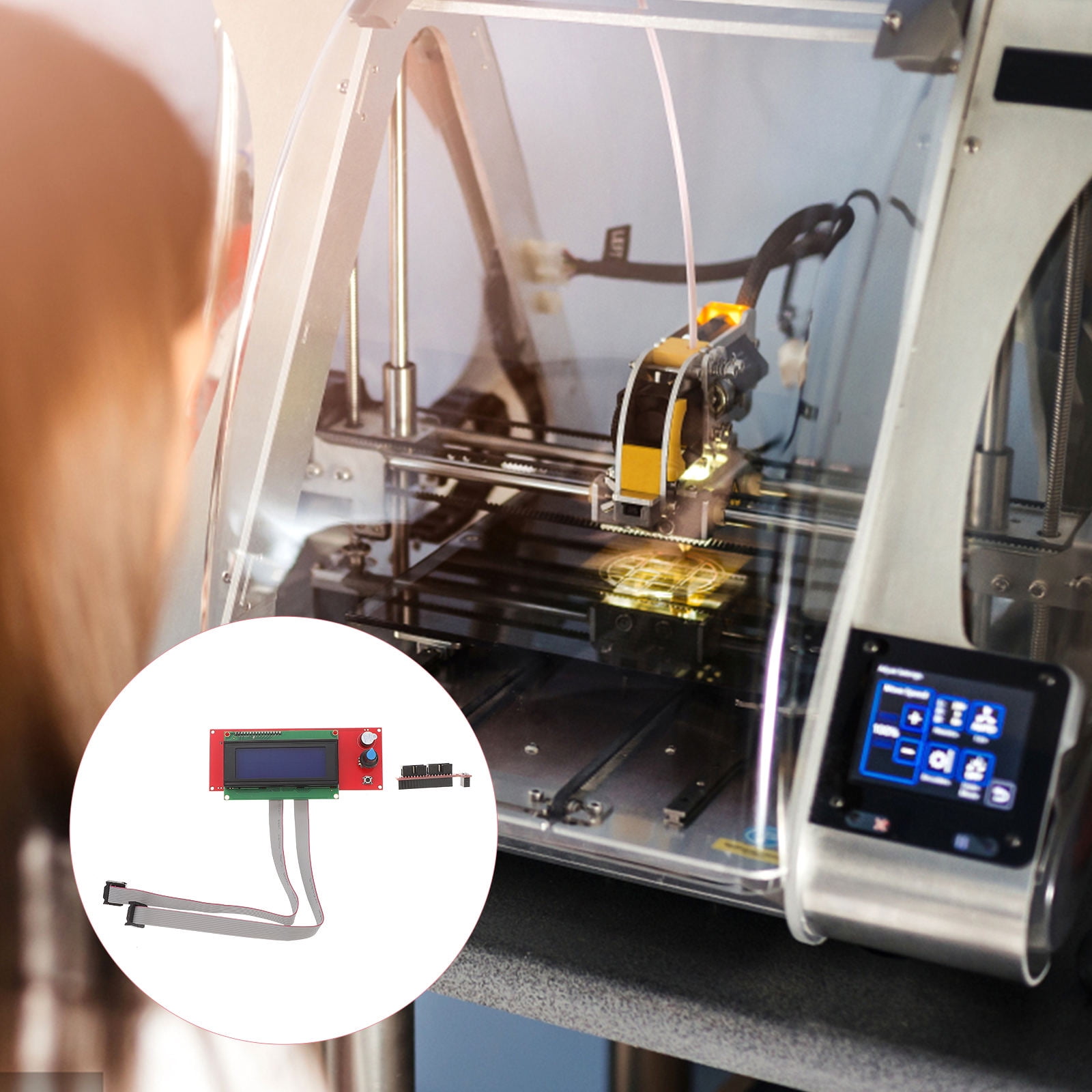 FRCOLOR 1Set LCD2004 Controller Display for 3D Printing with File ...