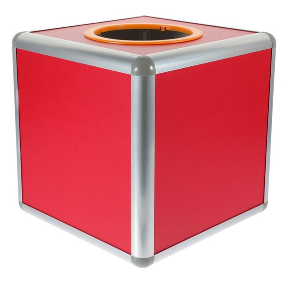 PAMINGONO Raffle Ticket Boxes Aluminum Alloy 1Pack 7.86X7.86X7.86In For Reception