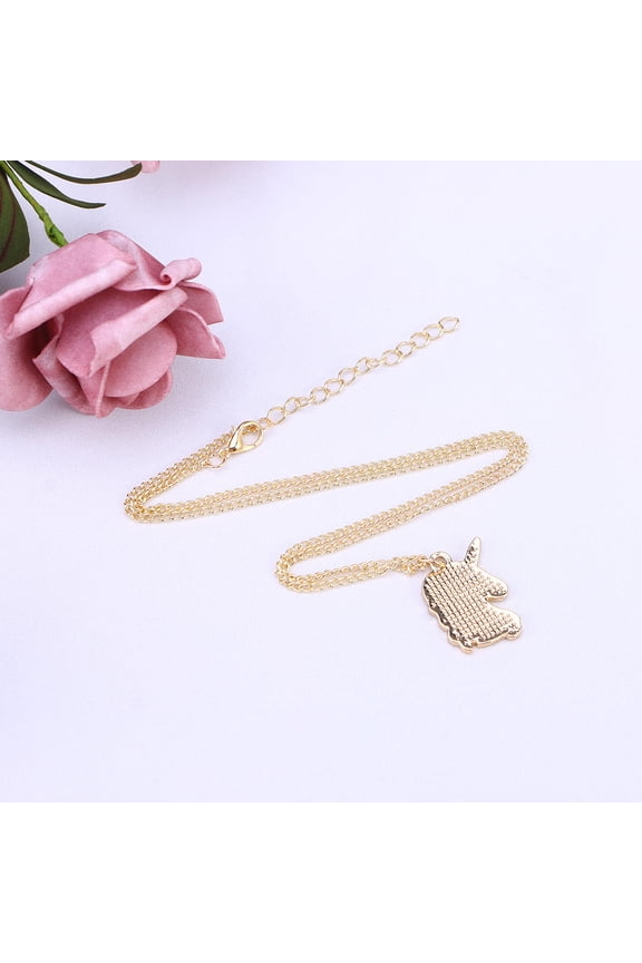 Women Necklaces Dripping Oil Necklace Unicorn Shape Alloy 1Pcs