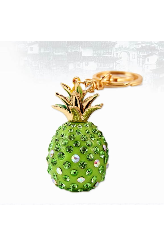 1Set Rhinestone Pineapple Keychain For Women Valentine's Day Gift
