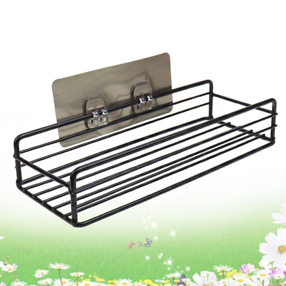 WRISTBIQUE Wall Shelving Unit Iron Black Homeowners For Daily Use Organization 1Pack 10.6x4.3x2in