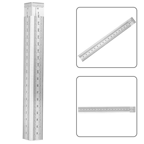 TAILTOSS Stainless Steel Carpentry Marking Ruler 1Pc Woodworking Measuring Tool for Precise and Accurate Cuts