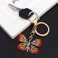 thumbnail image 1 of FRCOLOR 1pc Shape Keychain Rhinestone Keyring Metal Bag Pendant Gift Key Chains for Women Kids Red, 1 of 8