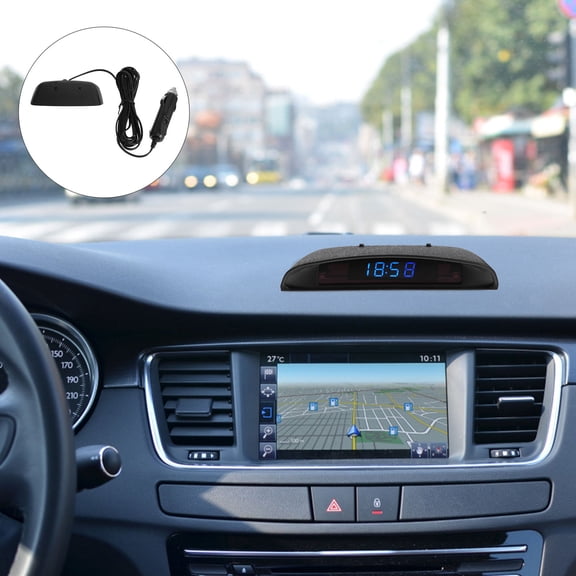 FRCOLOR 1pc Vehicle Clock Car Dash Clock Luminous Car Clock Vehicle Clock Voltmeter