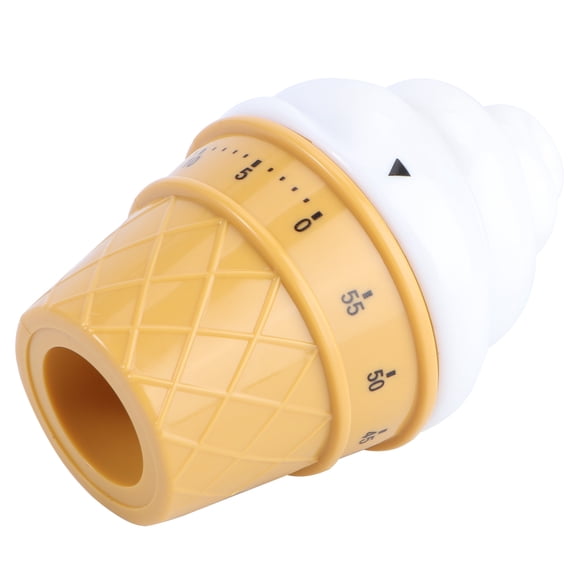FRCOLOR Ice Cream Style Timer Kitchen Time Reminder White 1Pack