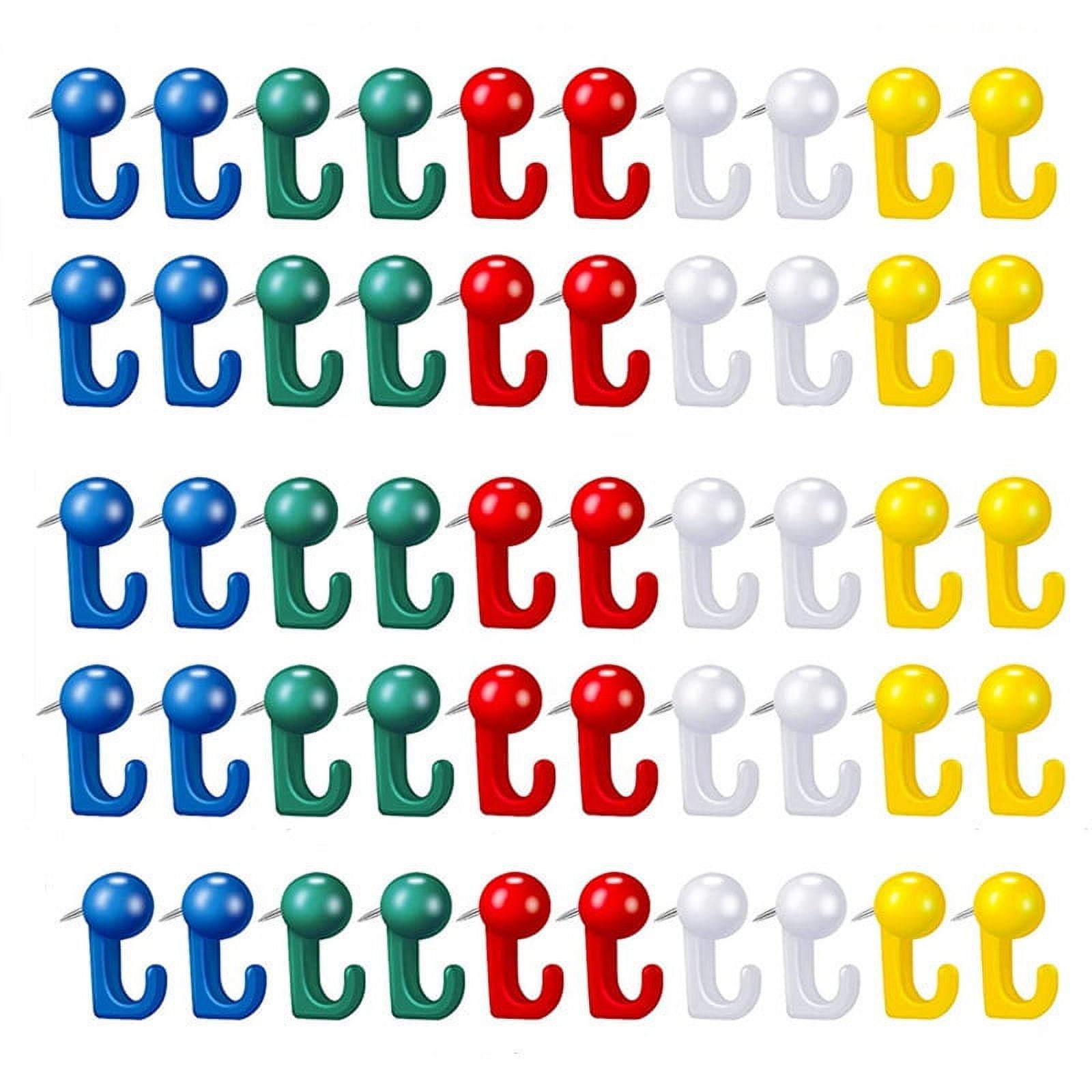 FRCOLOR 2 Boxes Cork Board Thumb Tacks Push Pins Hooks Hanging Push Pins Portable Pushpins Hook