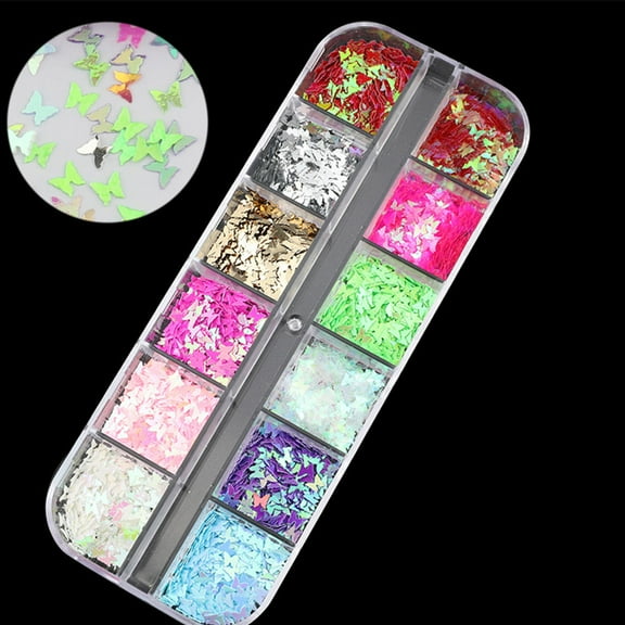 FRCOLOR 2 Boxes Eye Makeup Sequins for Manicure and Glitter Eye Shadow Powders