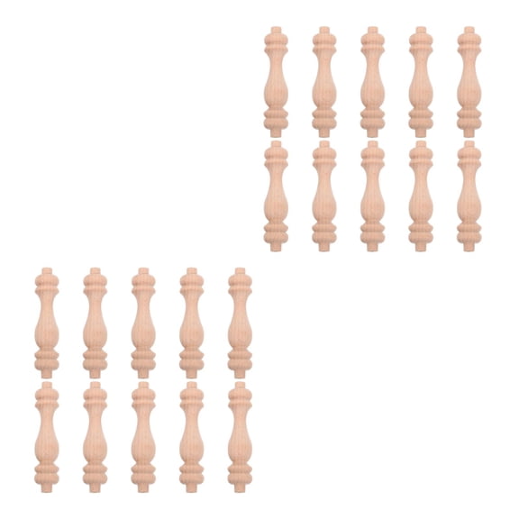KAKOWELY Wood Baluster Round Craftsmanship Furniture Repair 20Set 3.3X0.7X0.7In