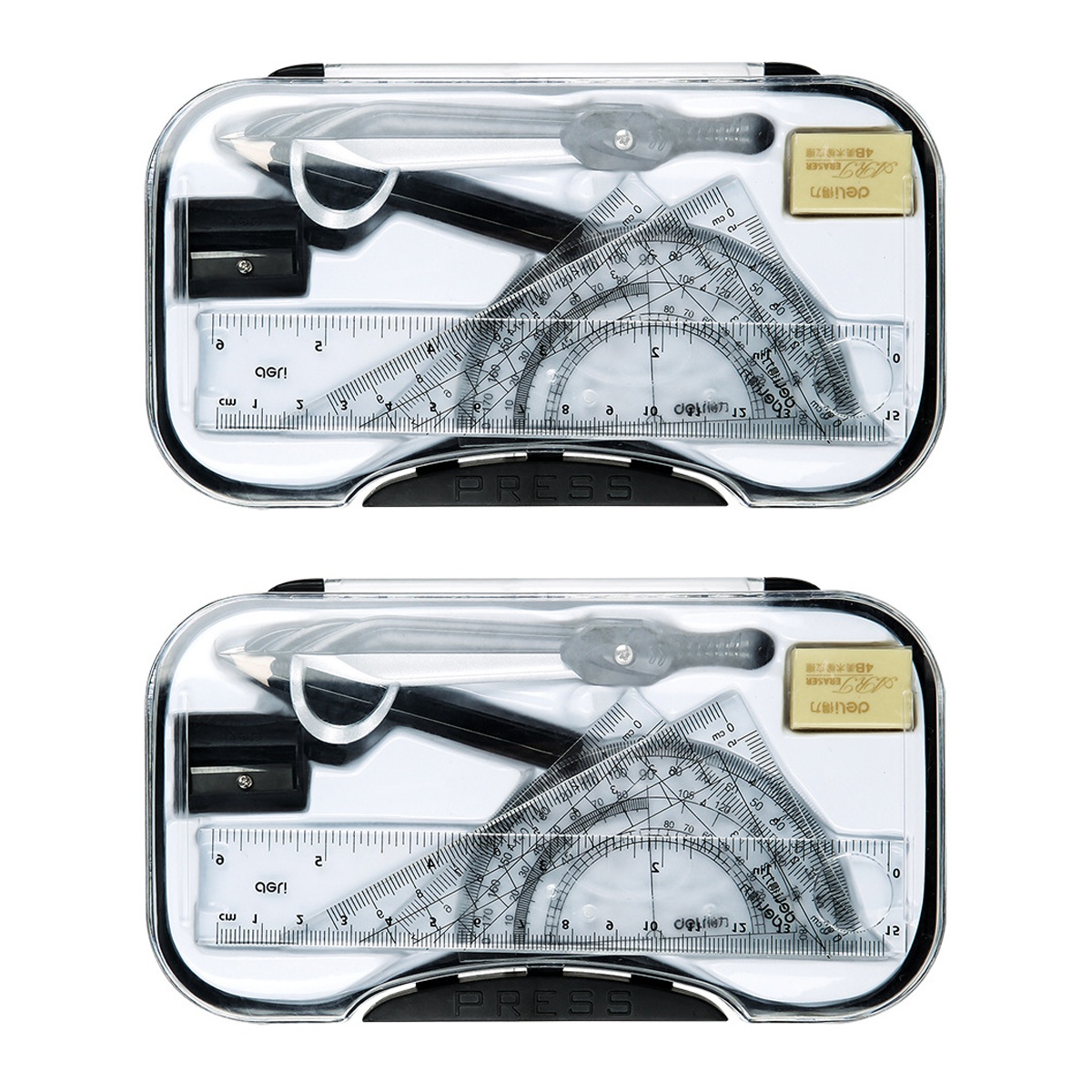 FRCOLOR 2 Count Compass Set and Ruler Versatile Drawing Kit Student ...