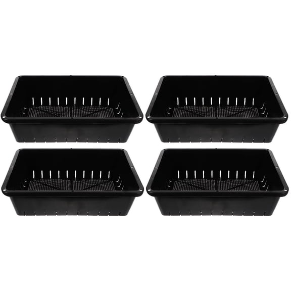 CIMAXIC Durable Black Garden Propagation Starter Kit for Plants with Drainage Holes 4Pcs