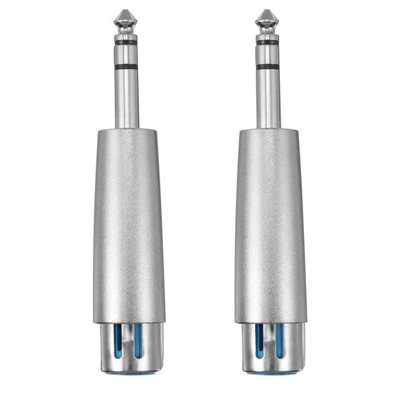FRCOLOR  2 PCS Audio Accessories Headphones Adapter Microphone Silver