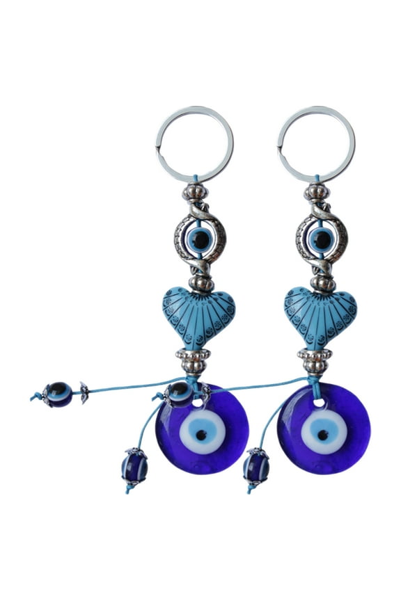 2 PCS Car Key Holder Chain Pendant Hood Lock Safety Door Plug Vibration Man