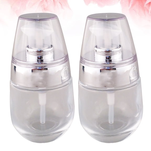 WRISTBIQUE Mascara Bottles Empty Storage Holder Sliver Glass 2Pcs