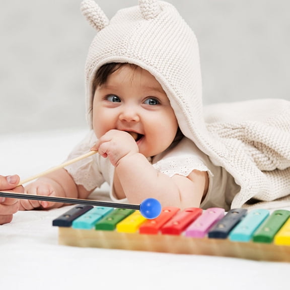 FRCOLOR 2 Pairs Plastic Rubber Xylophone Mallets Musical Instrument Drum Accessories Child