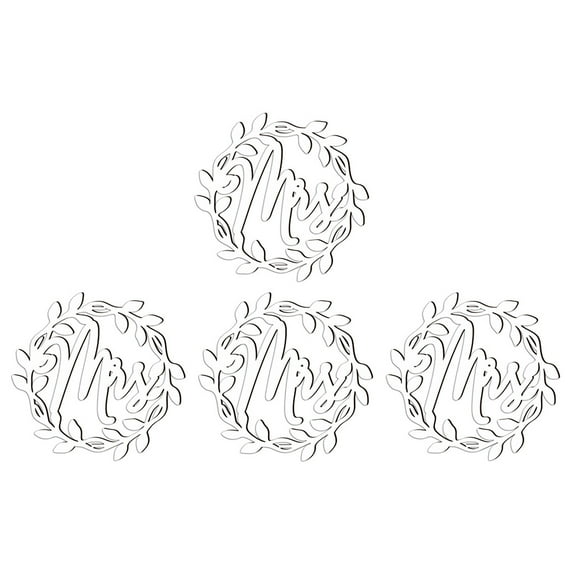 FRCOLOR  2 Pairs Wedding Chair Decorations Ceremony Signs Booth Bride White