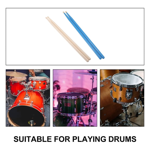 LABSERRON Drumsticks For Drummer Natural Wood 2Pairs 16In