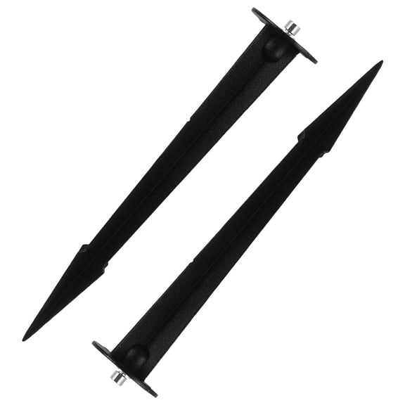 FRCOLOR 2 Pcs Aluminum Stakes Light Parts Twist Turf Garden Lights Black