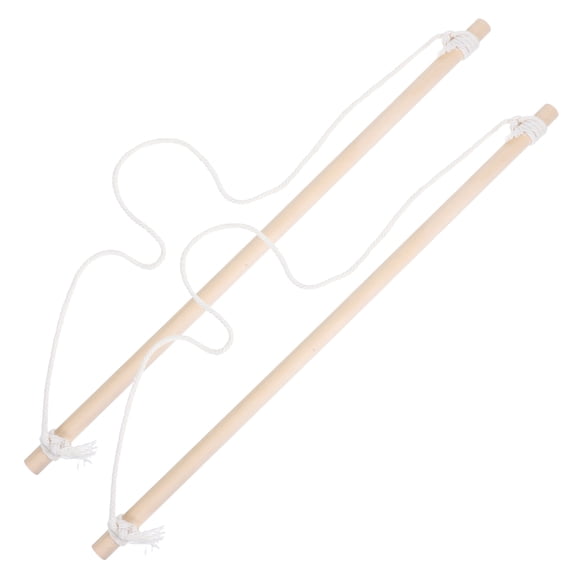 FRCOLOR 2pcs Adjustable Wooden Garden Flag Pole Kit with Wall Mount Bracket for Hanging Banners and Flags Decorative Wood Pole for Yard