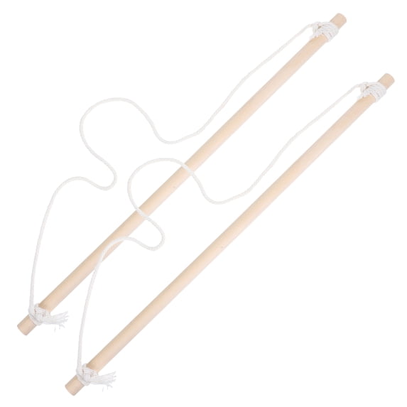 FRCOLOR 2pcs Adjustable Wooden Garden Flag Pole Kit with Wall Mount Bracket for Hanging Banners and Flags Decorative Wood Pole for Yard