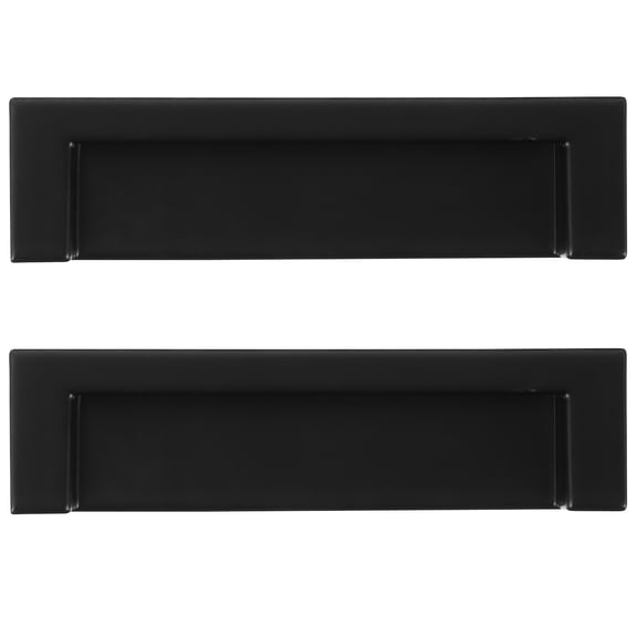 FRCOLOR 2 Pcs Barn Door Sliding Door Concealed Handle Concealed Door Pull 10.6X3CM Black